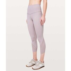 Lululemon Wunder Under Leggings Crop II Roll Down Scallop Smoky Blush 24" 10